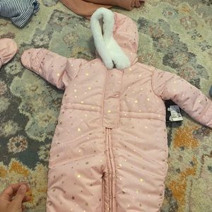 Pink winter snowsuit from The Children’s Place. Size 6-9 months